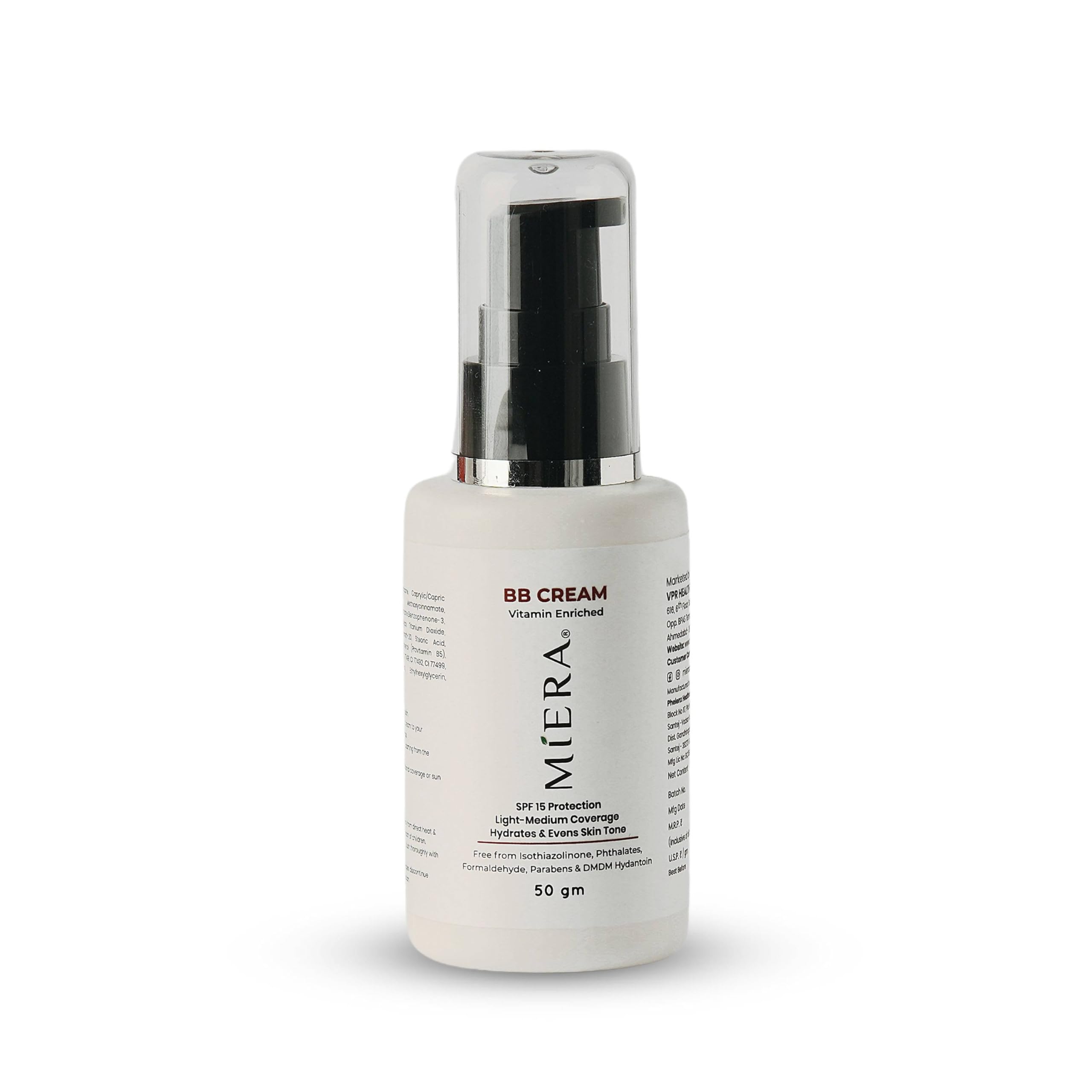 Miera BB Cream SPF 15 – Tinted Moisturizer with Natural Coverage, Hydrating, Lightweight, Matte Finish, Non-Greasy for All Skin Types, 50g-picture-33