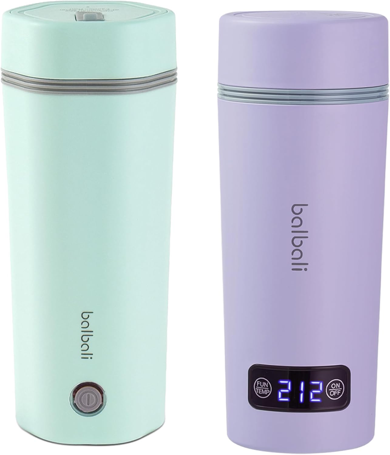 balbali Travel Kettle Dual Voltage 100-250V and 12oz Portable Electric Kettle Bundle Purple