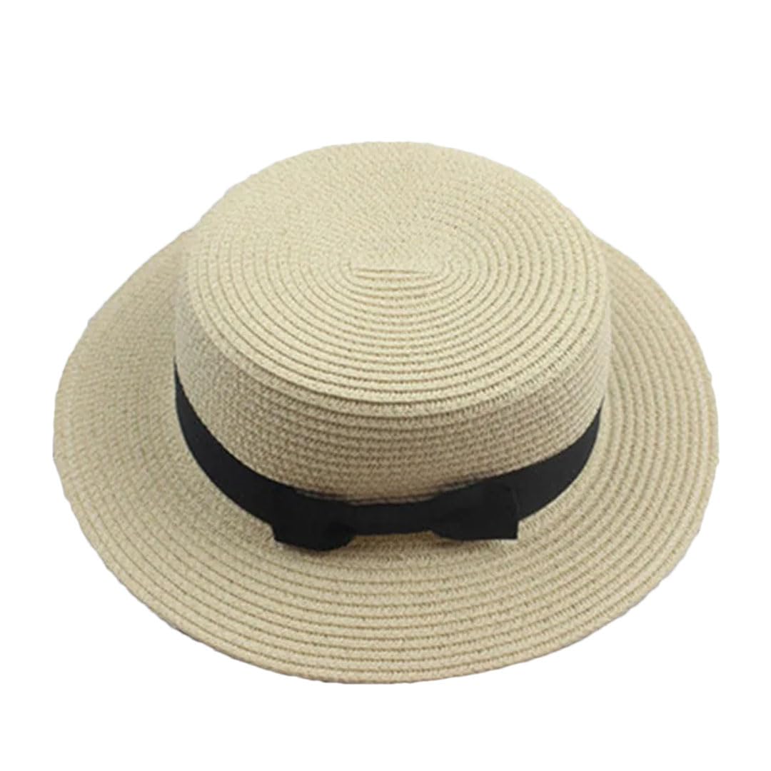 EYRMQWJPC Wide Brim Sun Hat, Women's Straw Sun Protection Panama Bucket Hat Multicolor Multiple Sizes(19)