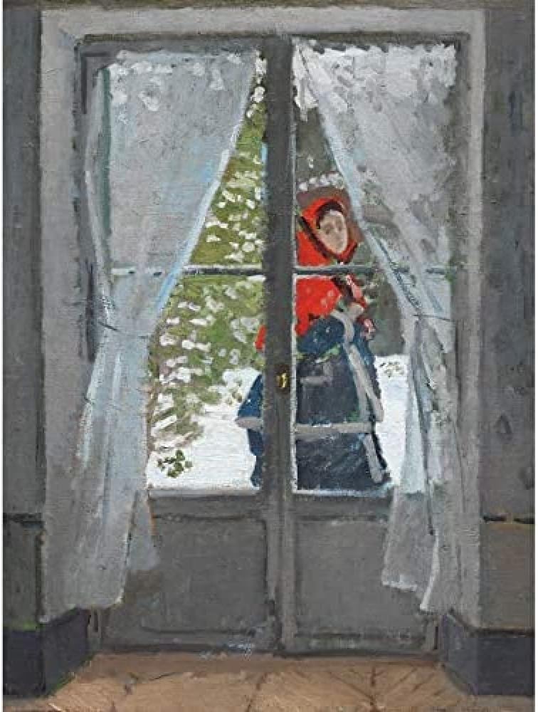 Monet Red Kerchief Unframed Wall Art Print Poster Home Decor Premium