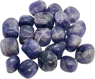Natural Amethyst Tumbled Stones, Purple Crystal Healing Gems for Sleep, Anxiety Relief, Meditation, Chakra Balancing, Spiritual Growth, Reiki Energy Practice (Pack of 5)