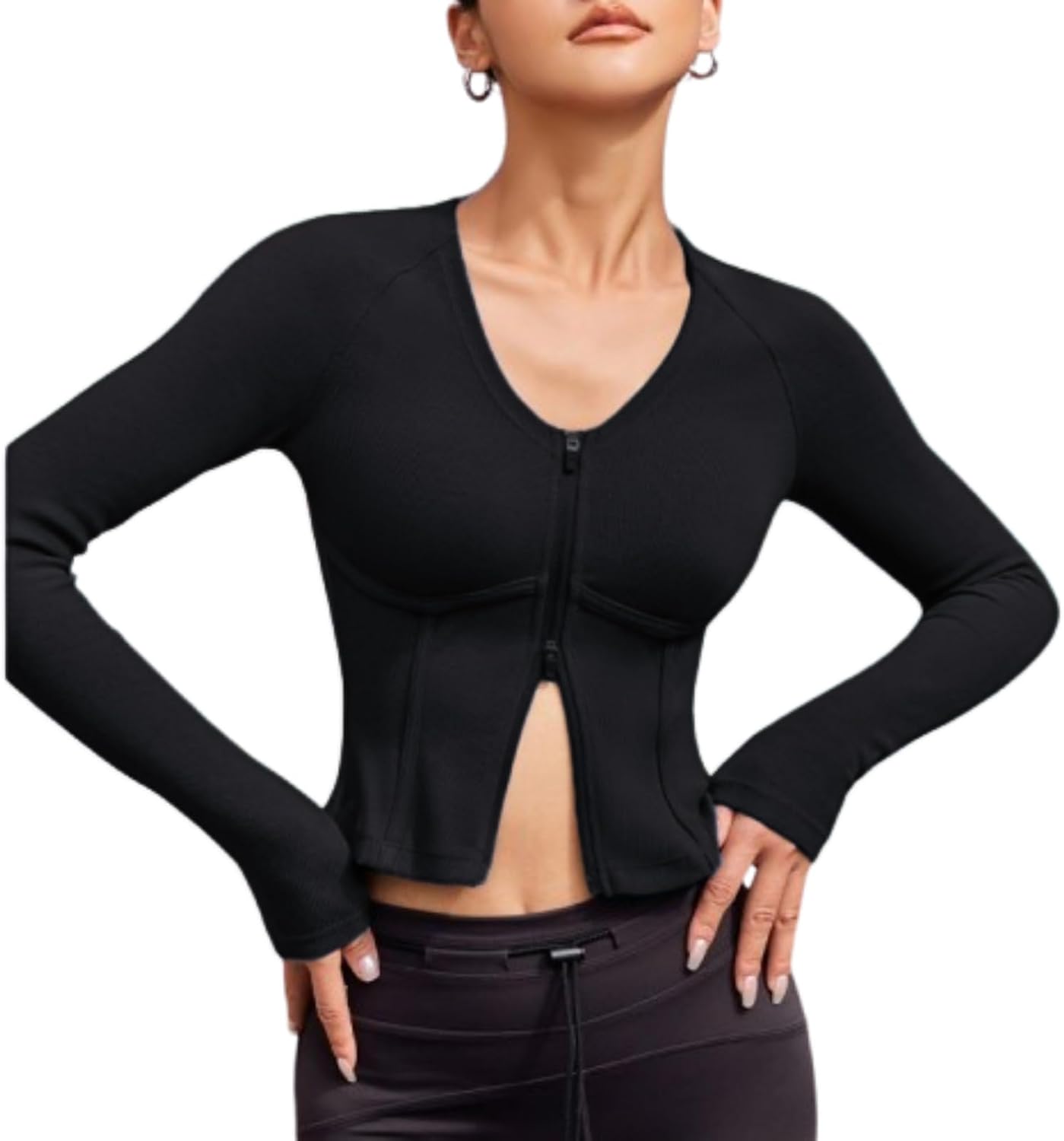 Running Jackets for Women Zip Up Cropped Jackets Women BBL Jackets Athletic Jackets for Workout