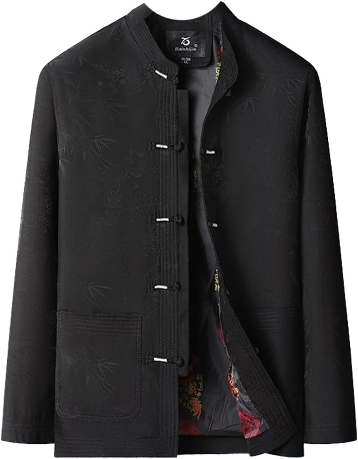 Elderly Men's Spring and Autumn Tang Suit Jacket, Retro Coat for Dads, Elderly Men's Chinese-Style Ceremony Suit