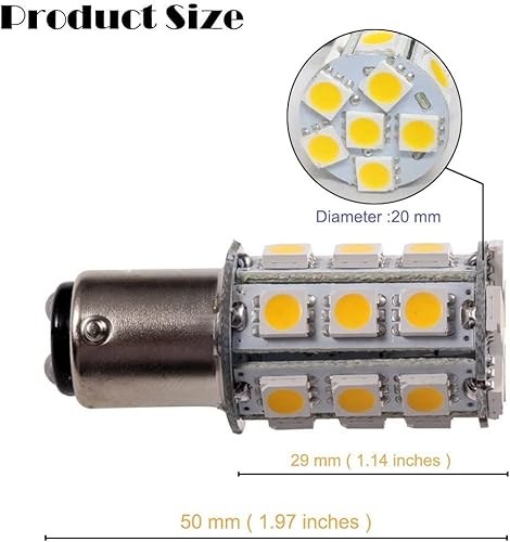 Vista 29 de GRV Ba15d 1142 1076 Bombilla LED 4W 56-2835SMD Super Brillante AC/DC12V-24V 40W Lámpara halógena de repuesto para RV Remolque, Camper, Autocaravana