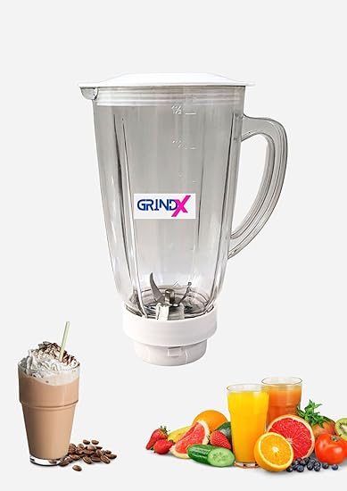 Plastic Blender Jar/Shaker/Liquidizer for mixer grinder, 1500ml,suitable for Bajaj, Havells, Crompton, Lifelong, Usha, Sumeet, Singer, Sunflame and others