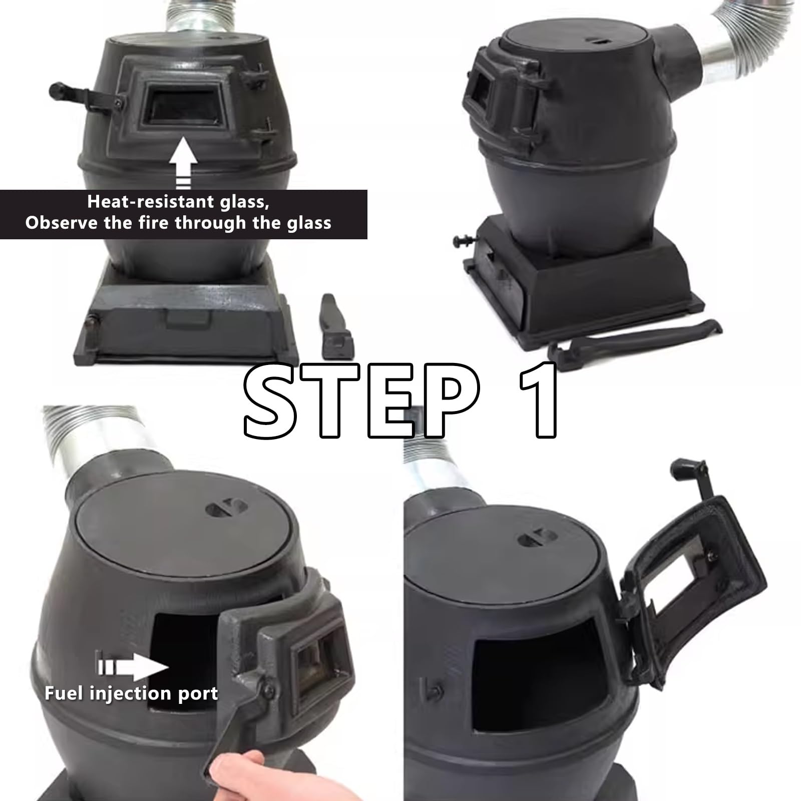 Stufa a Legna Cucine da Campeggio Il Design Senza Fumo e Adatto All'uso in Tende Rifugi e for Cucinare Riscaldare e Fare Barbecue Quotidianamente