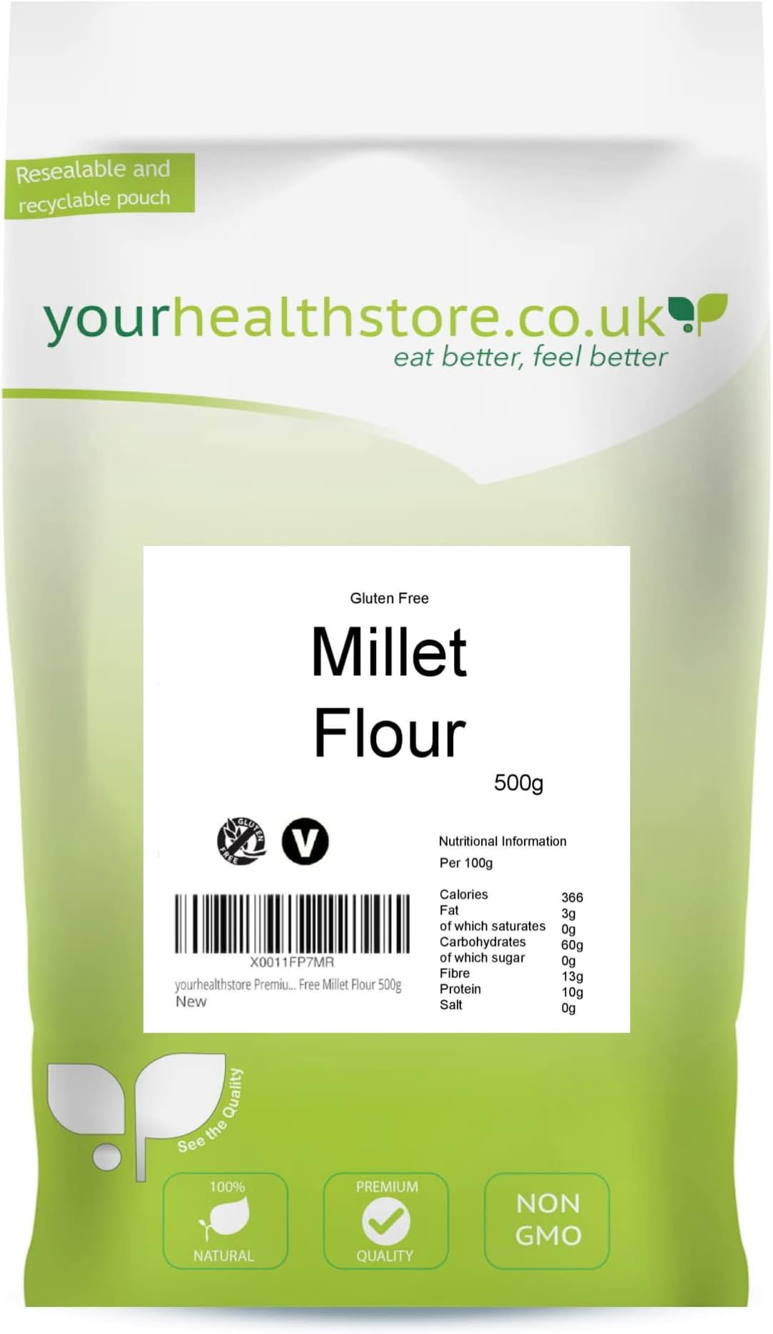 yourhealthstore Premium Gluten Free Millet Flour 500g