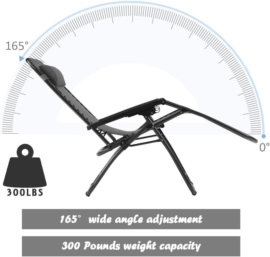 FDW Patio Two Black Chairs