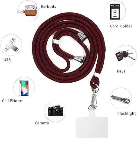 Miniatura 3 de Oppo Realme 7i - Funda + cordones universales para teléfono celular, correa suave de silicona TPU para Oppo Realme C17 (6.5 pulgadas)