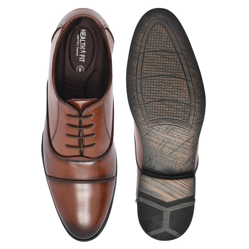 Image of HEALTH FIT Men's Super Soft Ortho Comfortable with Soft Sole Ultra-Lightweight for Gents Luxury Formal Shoes 1263