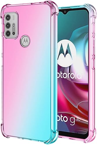 Funda para Moto G30Moto G10Moto G10 PowerMoto G20, XT2129-1, funda transparente para teléfono con degradado, delgada, antiarañazos, funda protectora
