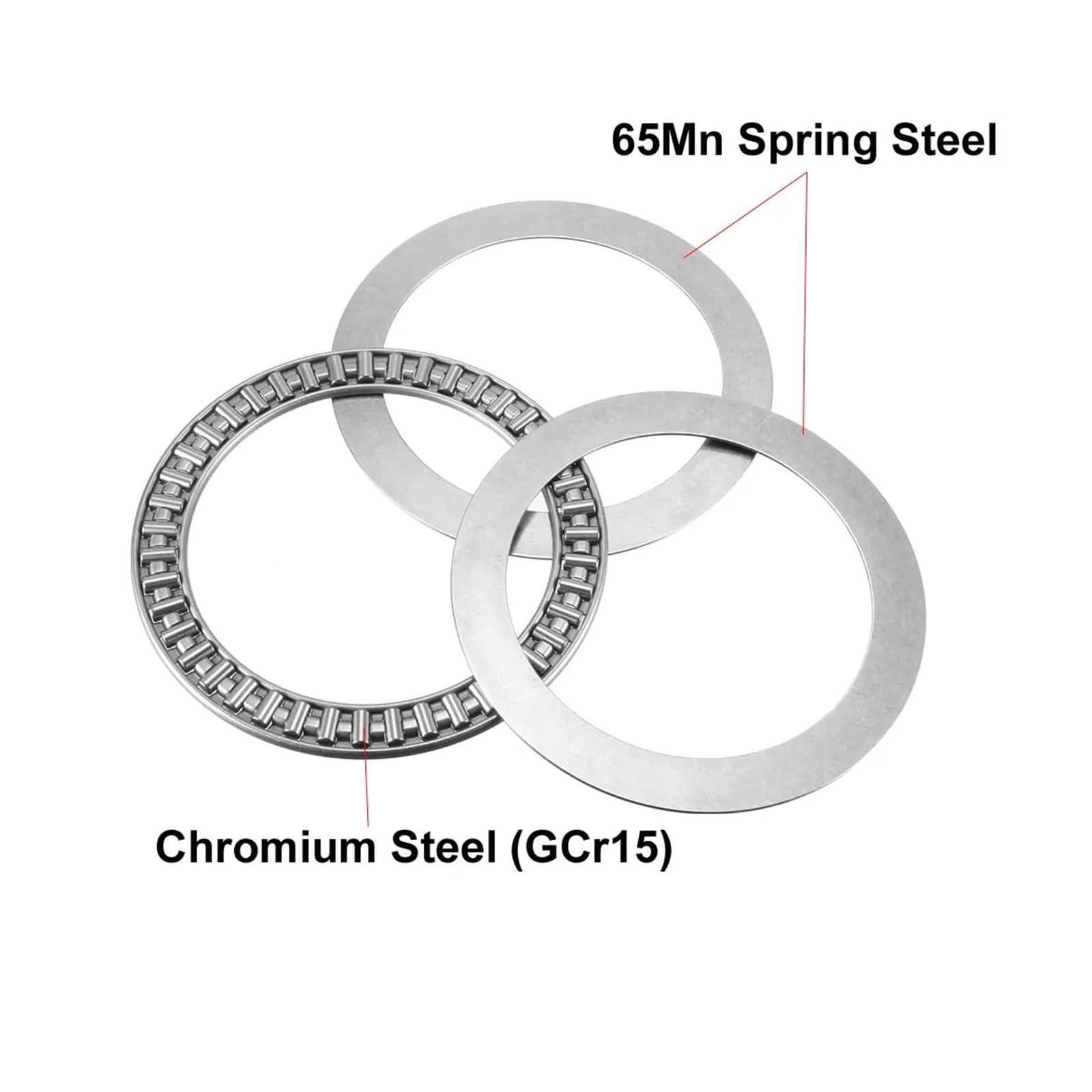 1 Nadelrollen-Axiallager mit Lagerscheibe AXK+2AS 8 mm–80 mm Innendurchmesser 19 mm–105 Außendurchmesser 4 mm–6 Gesamt(AXK5578 (55x78x5))