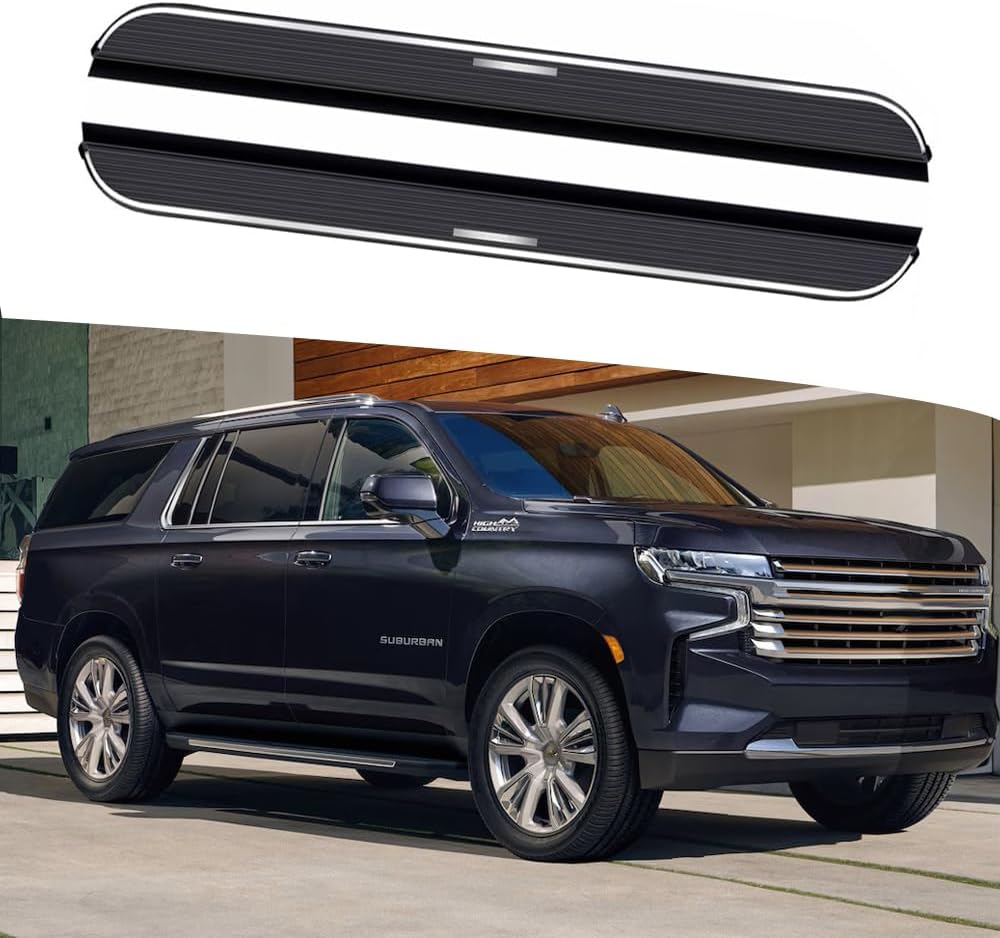 2PCS 86" Length Side Steps Running Boards Fits for Chevrolet Suburban GMC Yukon XL Cadillac Escalade ESV 2021-2026 Fixed Steps (RB01-Stainless Steel)