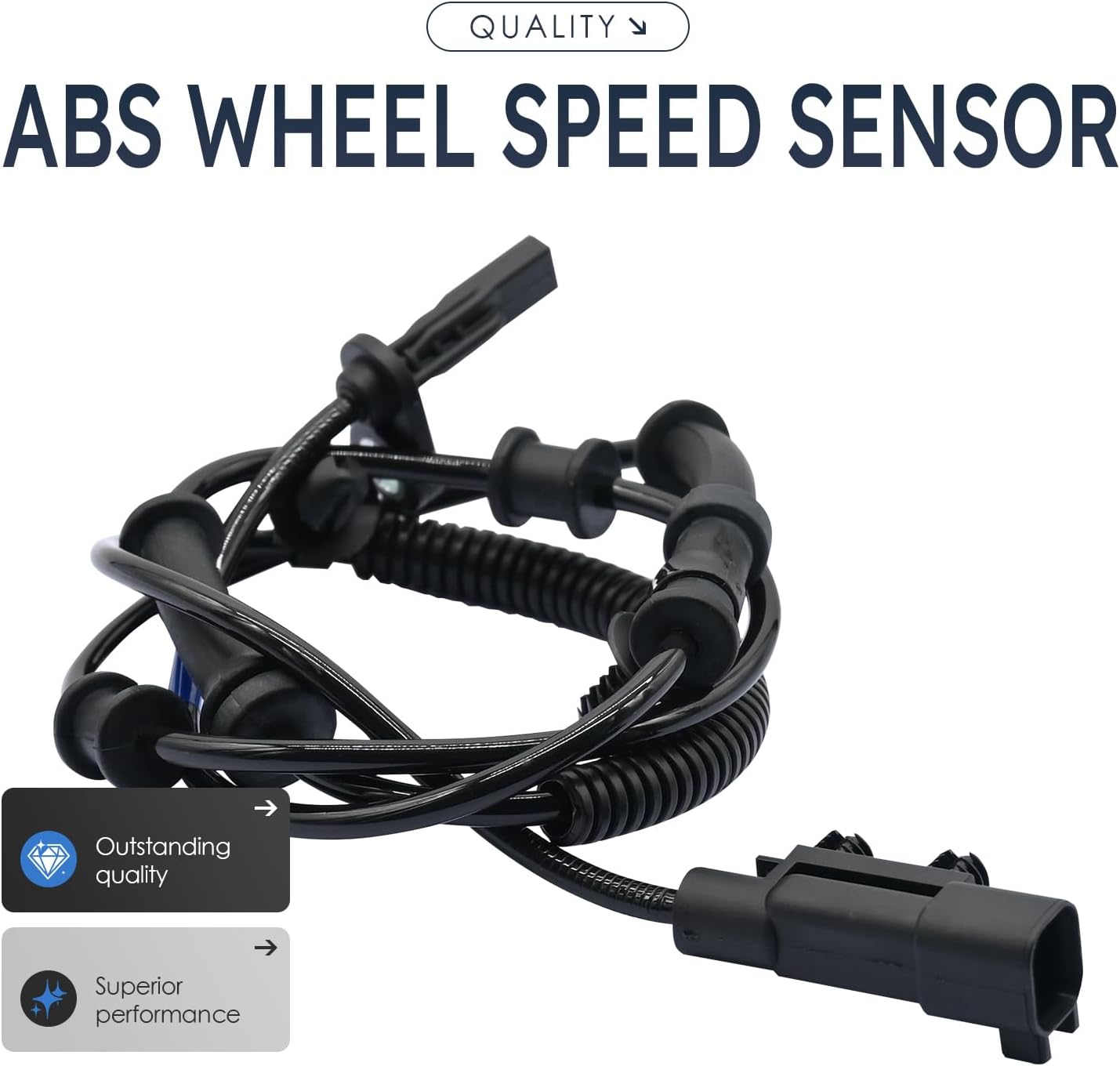 2Pcs Front Left and Right Abs Wheel Speed Sensor Compatible with Jeep Grand Cherokee Replacement for Dodge Durango 4779977Aa Als2403 V8 6.4L 6424Cc 392Cid 14 15 2014 2015