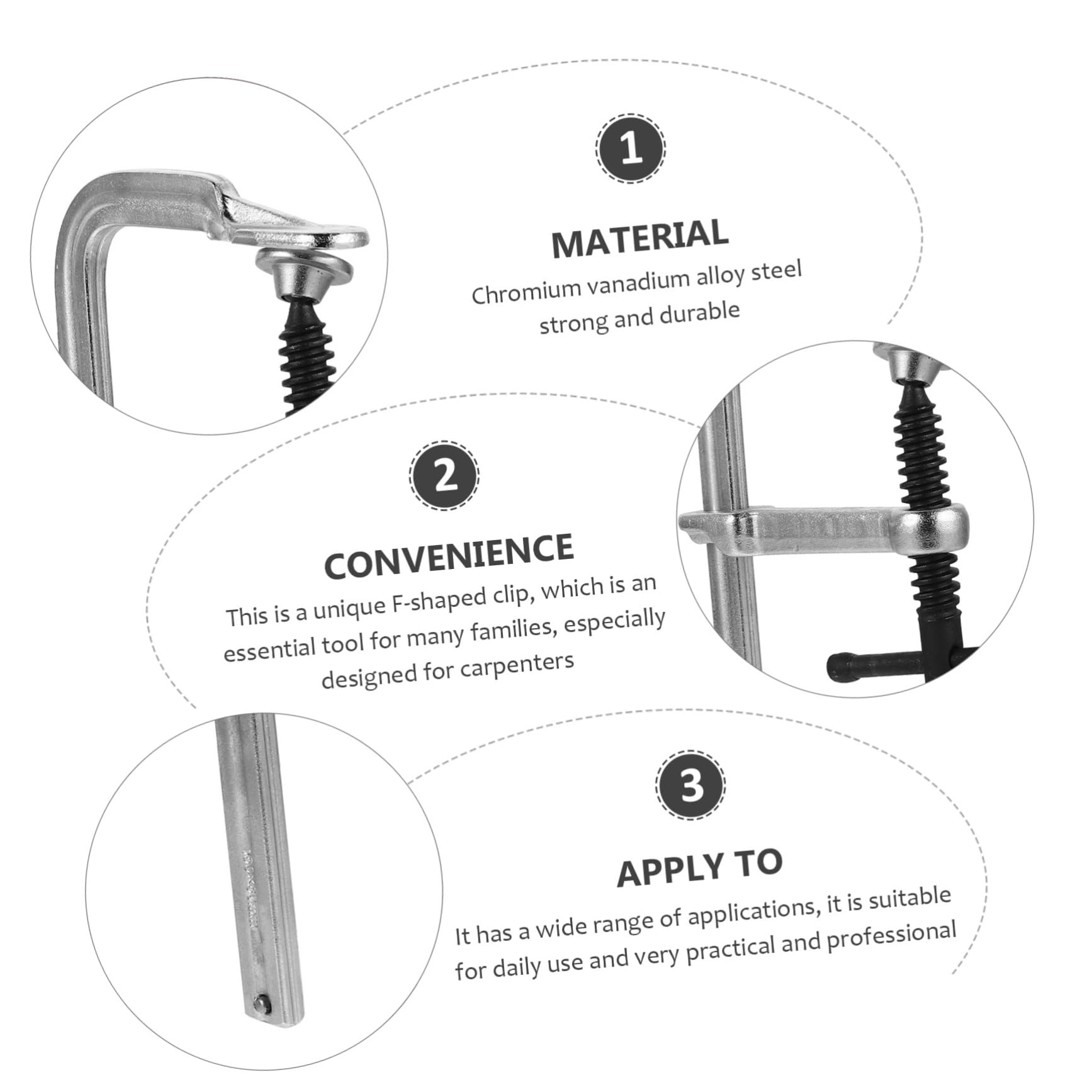 Hemobllo Serre-joint Pince Rapide Outil De Menuisier Pour Fixation Robuste Et Travail Du