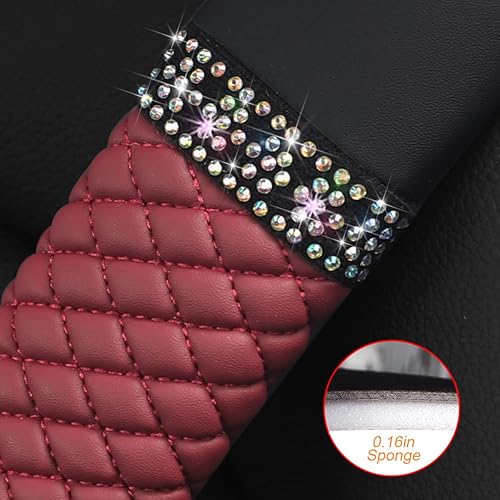 Miniatura 4 de zipelo 2 fundas para cinturón de seguridad de automóvil, almohadillas de cuero transpirable que protegen tu cuello, almohadillas de arnés para una