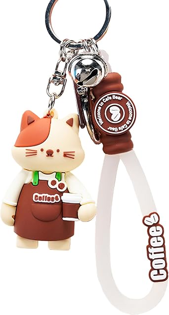 Cute Keychain Plush Key Chain Teddy Bear Kawaii Boba Liquid Keychains Bag Purse Backpack Charms Women Girl Girly