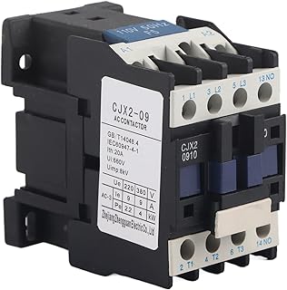 Coil Normally Open AC Contactor, 9A AC Contactor Normally Open Coil for Motor Power Supply Controls Indicators M5 Screw 9Amp, Electric Motor Controls (AC110V)