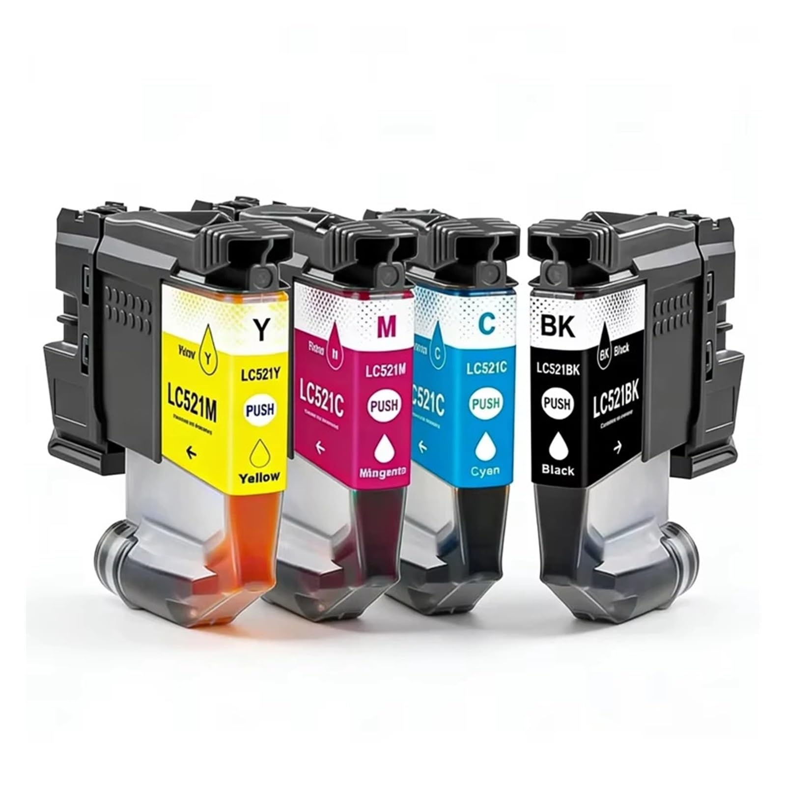 Compatibile con Brother, inchiostro a 4 colori LC521