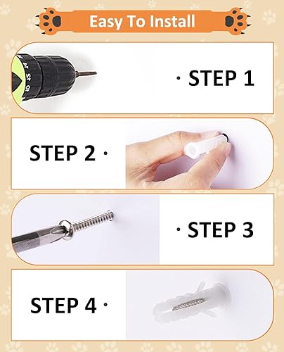 Miniatura 6 de BNOSDM Paquete de 2 rascadores de pared de esquina para gatos, almohadillas para arañazos de mascotas para gatos, tabla de rascar vertical,