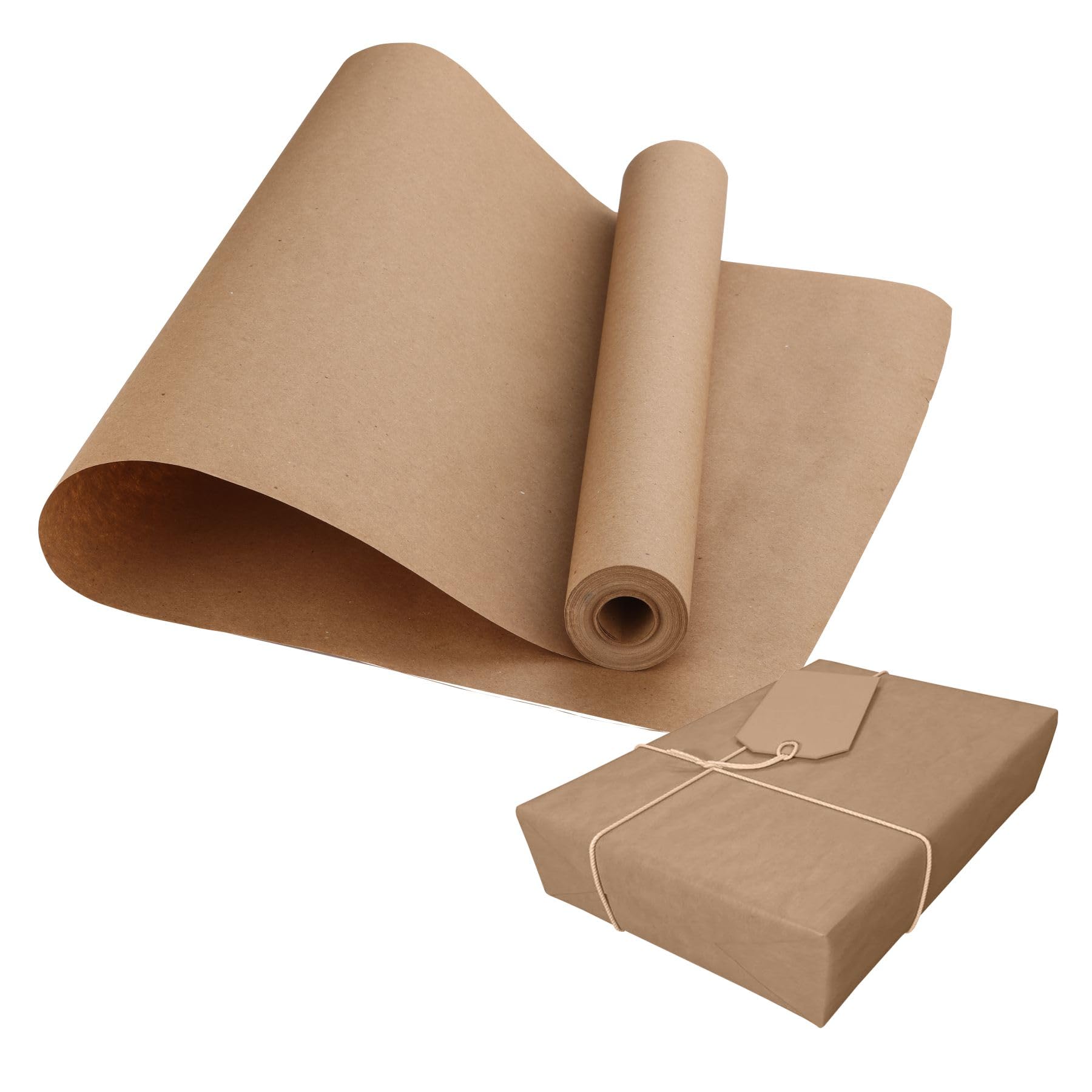 Relianceuk Brown Kraft Paper Roll – 90 Gsm (750Mm X 50M) | Recyclable Wrapping Paper Heavy Duty Paper For Packaging, Gift Wrapping, Shipping, Packing, Art, Crafts & Parcel Filling