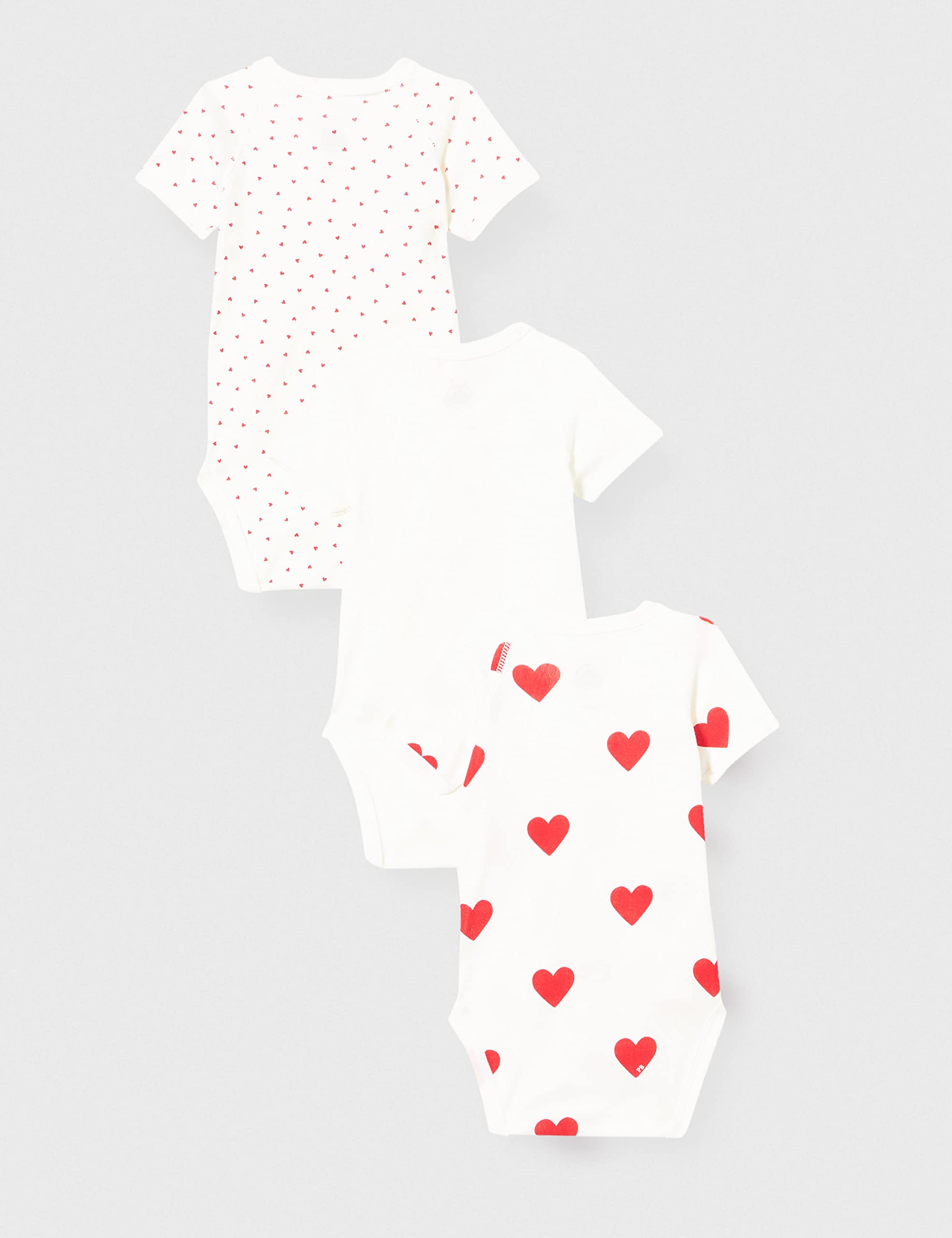 Petit Bateau Baby Short Sleeve Newborn Body (Pack of 3)