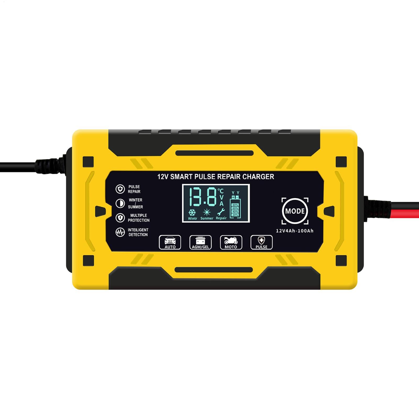Caricabatteria Auto 12V 6A Mantenitore Della Batteria con Funzione di Ricarica Galleggiante