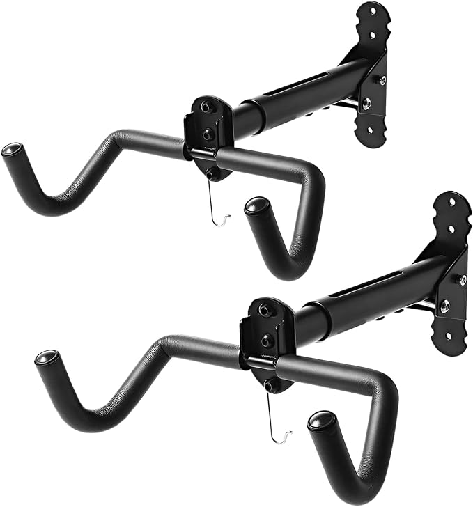 Gootus Bike Wall Mount Hanger - Horizontal Bicycle Indoor Storage Rack | Cycling Wall Mounted Holder Hook - Hang Your Road, Mountain or Hybrid Bikes in Garage or Home