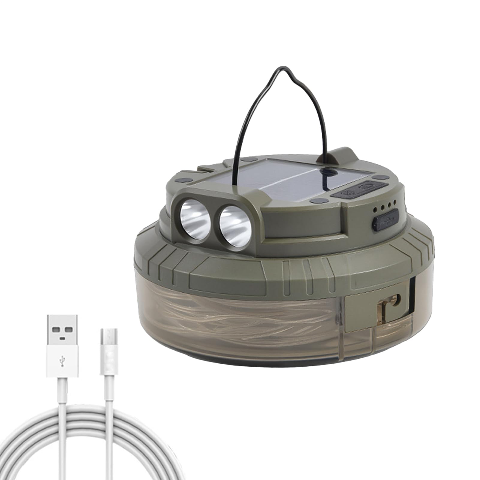 Guirnalda solar para camping de 20 metros impermeable con linterna recargable 8