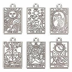 1 Box 36pcs Tarot Charms 14x23mm