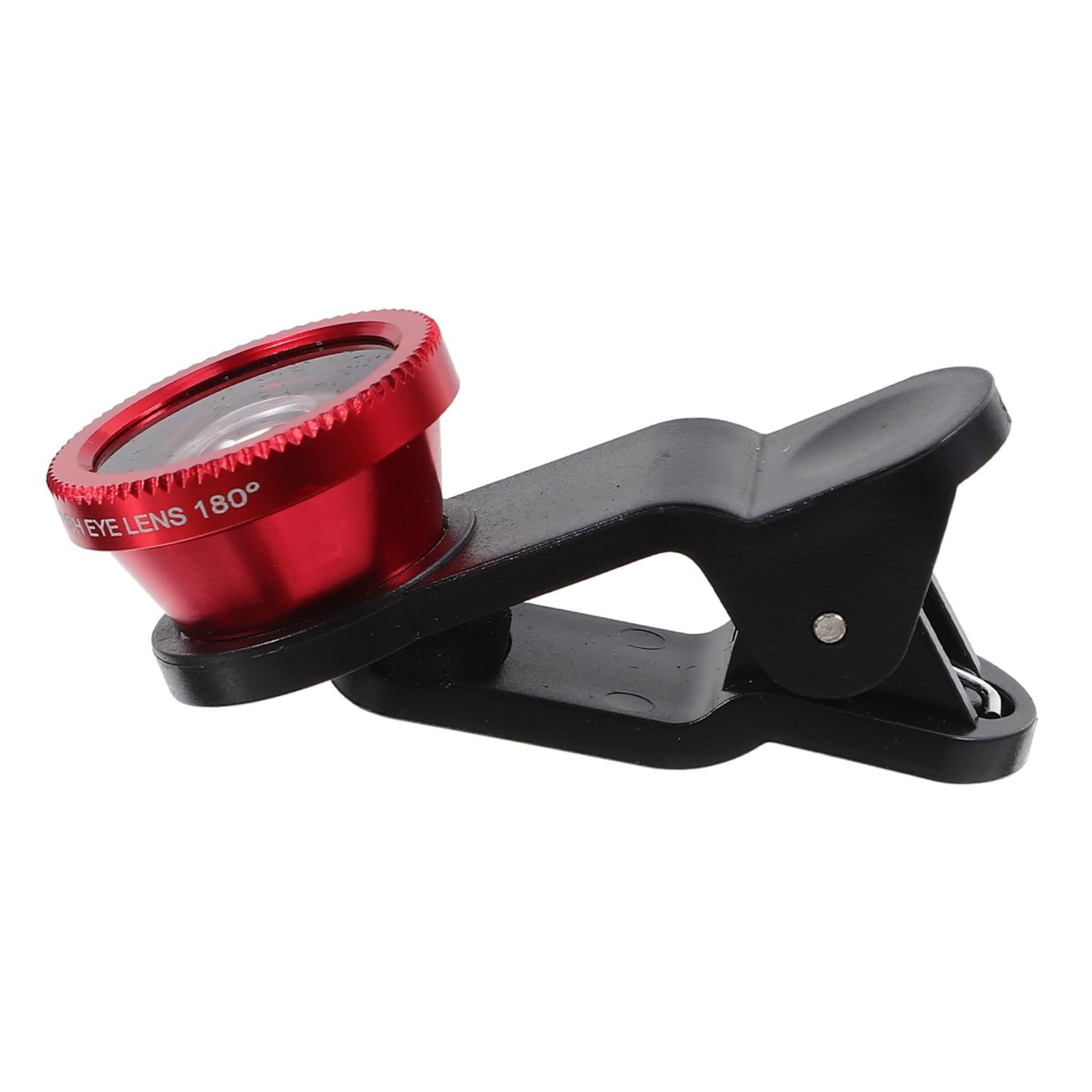 SEWACC 2Sets Clip Phone Lens Kit Red Fish Eye Wide Angle Macro Lenses for Smartphones for Capturing Details of Flowers Jewelry Coins More