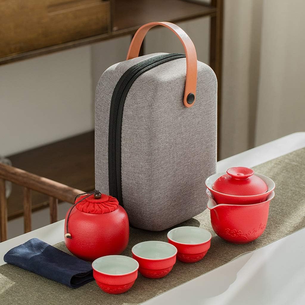 Ceramic Teapot Kettle Gaiwan Chinese Tea Cup for Pot Portable Set