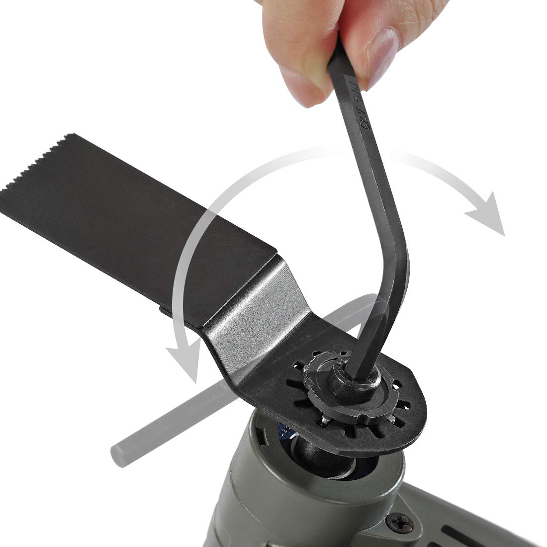 WORKPRO Utensile Multifunzione 300W, Strumento Oscillante, Elettroutensile Multifunzione 6 Velocità Variabile 10000-23000 RPM con 16 Accessori e Borsetta