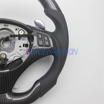 OLIKE Replacement Real Carbon Fiber Steering Wheel With Leather for BMW E90 E91 E92 E93 3 series 2004-2013