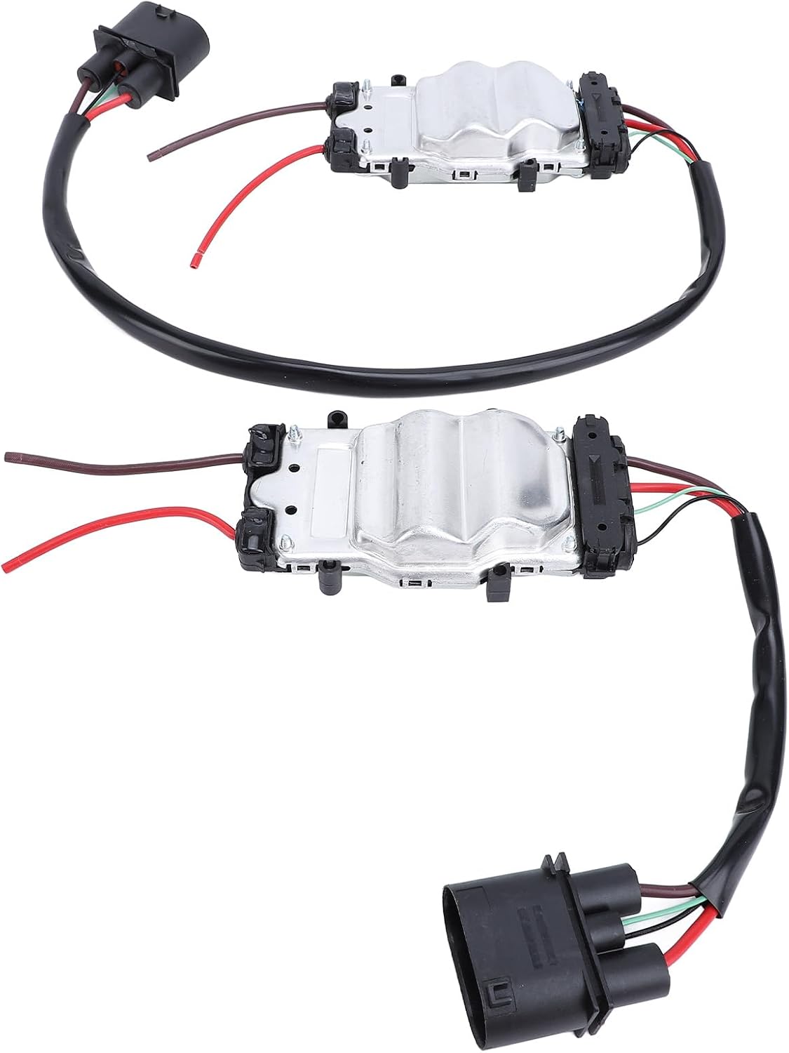 2 Pcs Engine Radiator Cooling Fan Control Module, Front Fan Control Module 4F0121003F Precise Engine Cooling Fan Control Module for C6