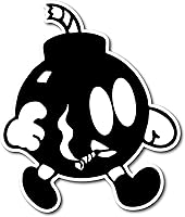 Vista 1 de Calcomanía de personaje Angry Explosive, bonito vinilo troquelado Good and Evil para Windows, coches, camiones, parachoques, portátiles, MacBook