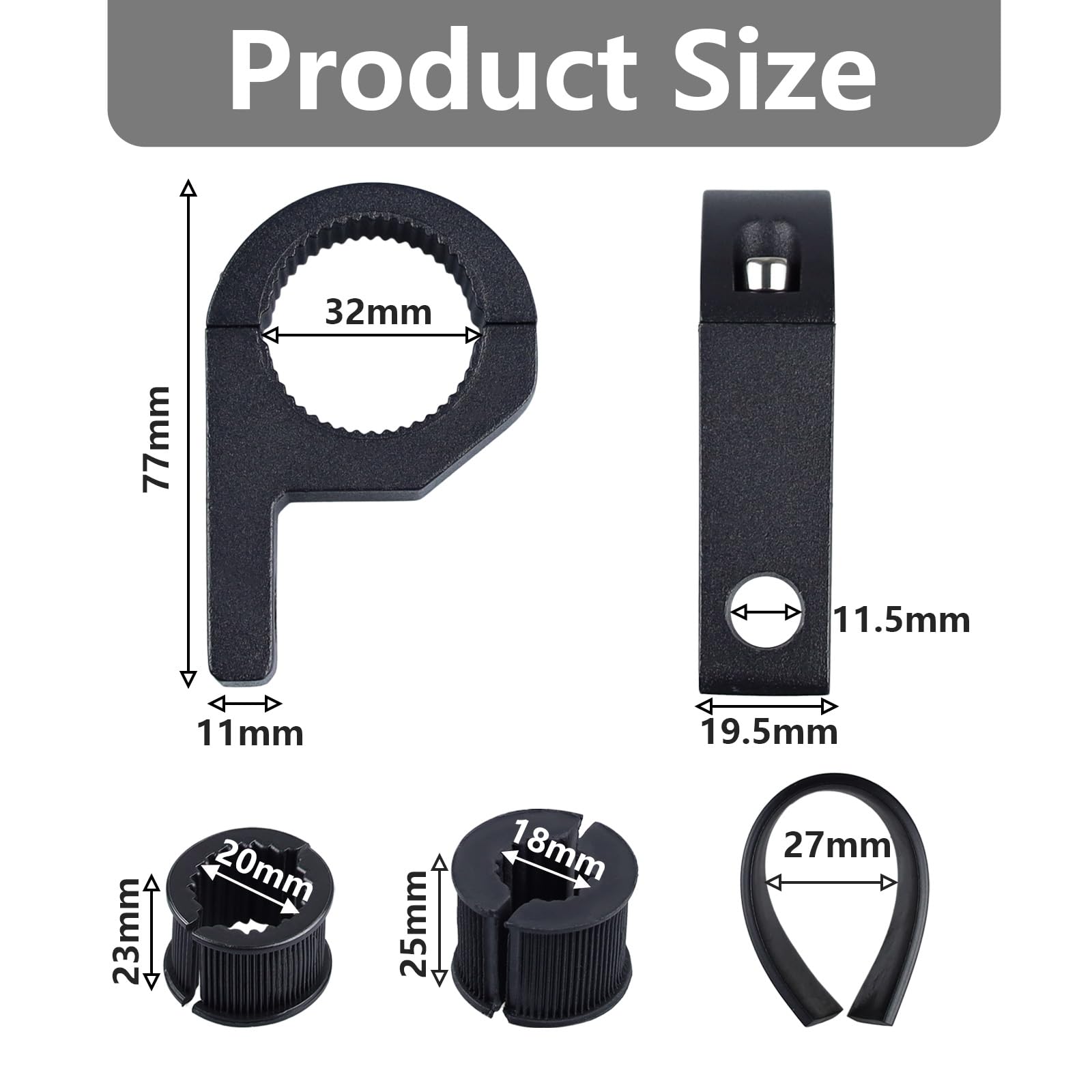 Motoforti 2 Ammortizzatori A Gas Universali 150mm/105mm - Forza 5Ib/22.25N, Per Cofani Auto, Portelloni, Camper, Barche - Colore Nero - 2