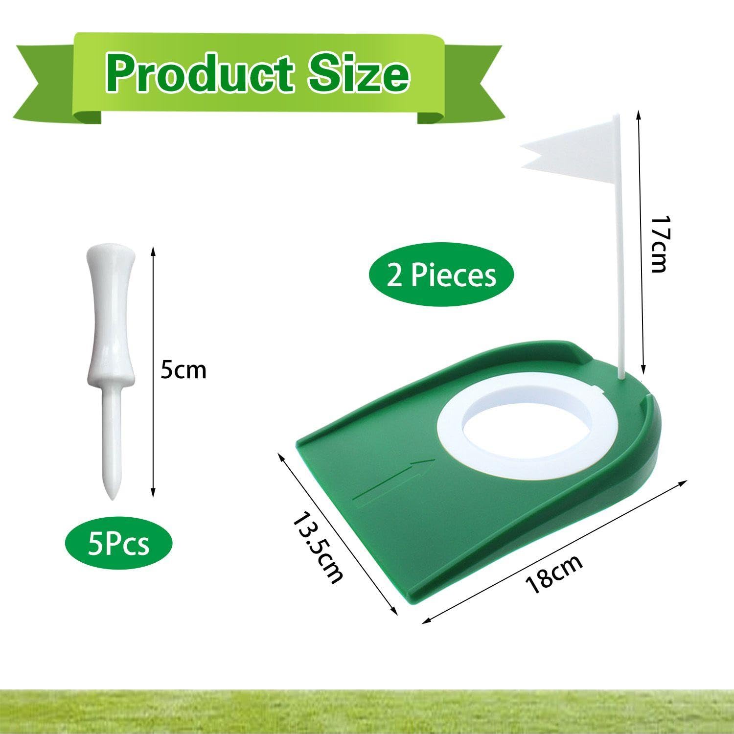 Putter Da Golf In 2 Pezzi E Spuntoni Da Golf In 5 Pezzi, Ausili Per L'Allenamento Del Golf, Accessori Per Minigolf Indoor, Accessori Per Il Golf, Accessori Per Il Golf Portatili