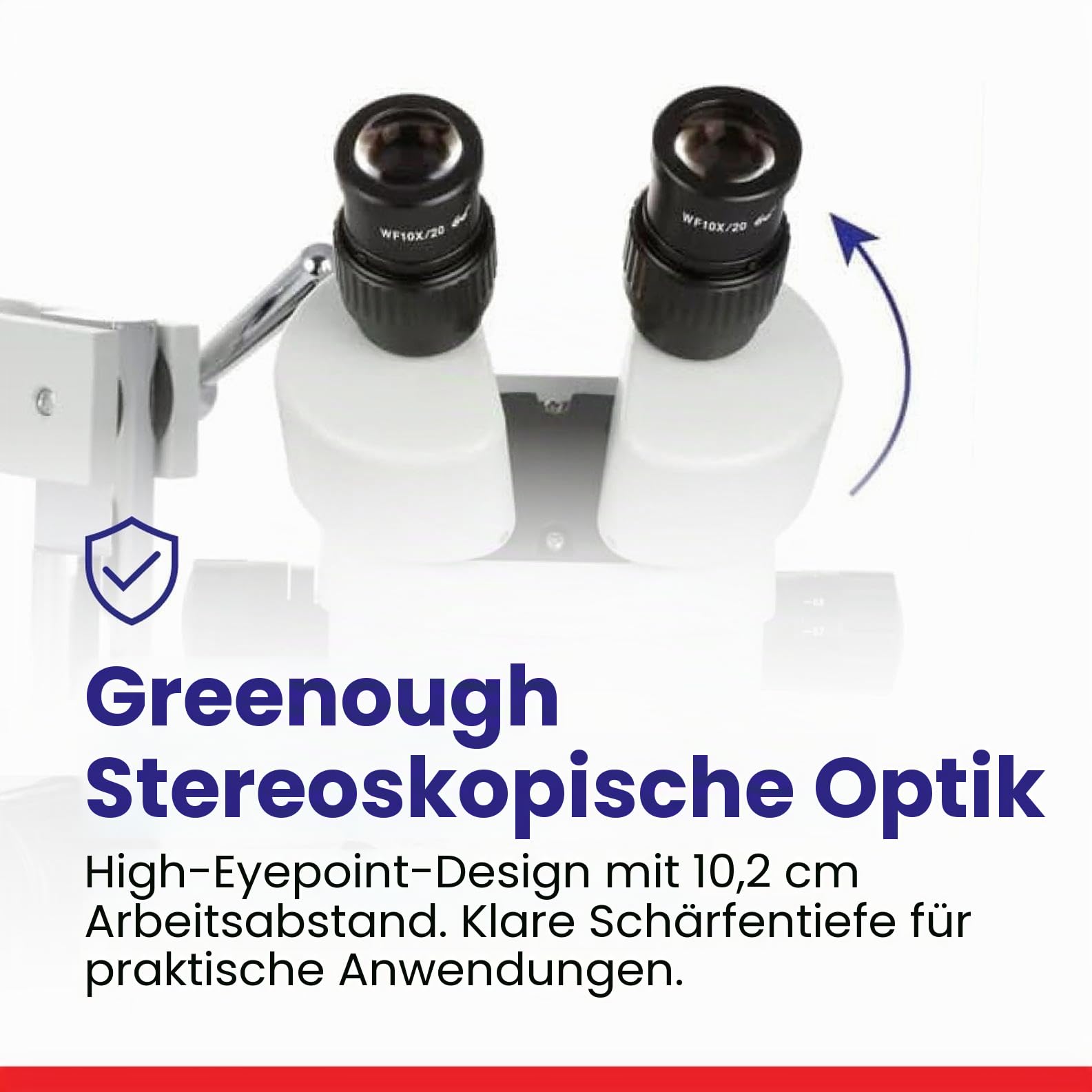 AmScope SM-4B Professionelles Fernglas, Stereo-Zoom-Mikroskop, WH10x Okulare, 7-45x Vergrößerung, 0,7-4,5 x Zoomobjektiv, Doppelarm-Galgenstativ