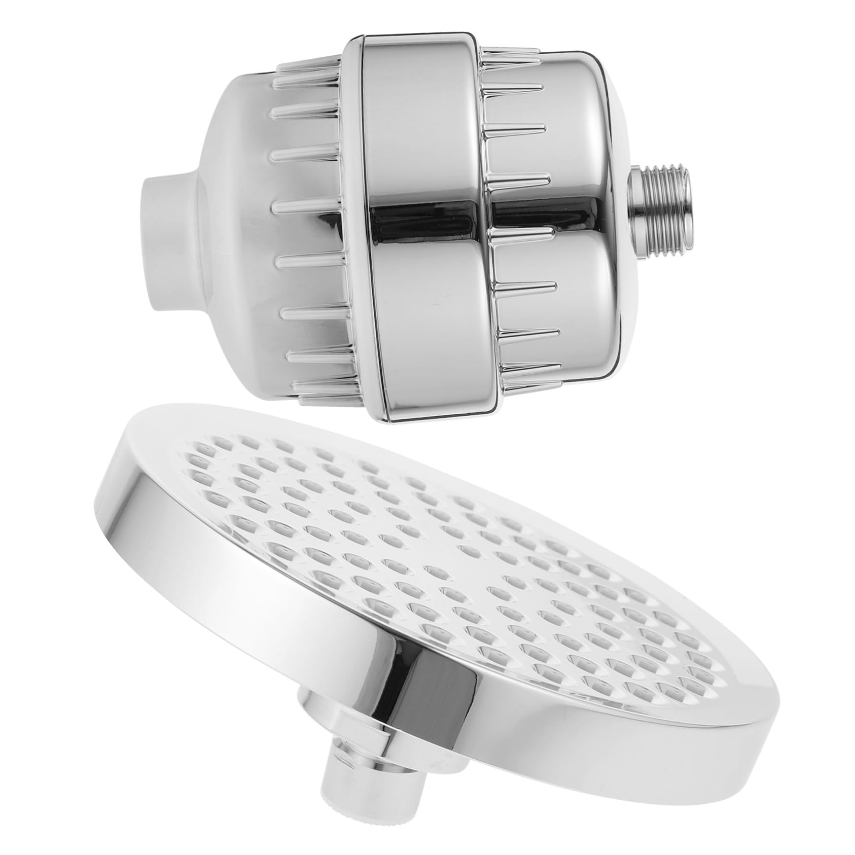 Cabezal de filtro de ducha de agua dura de alta presión, boquilla giratoria con purificación de nivel para baño, material duradero y spray de rótula giratoria para un máximo ablandamiento del agua