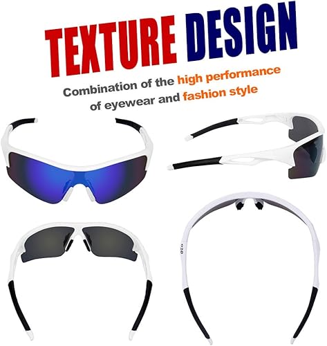 Miniatura 2 de O2O - Lentes de sol polarizados para deportes, brindan una protección de UV400, para hombres, mujeres, adolescentes y jóvenes