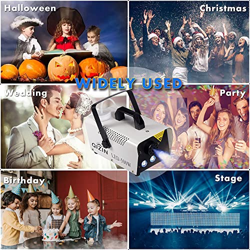 Fog Machine - Unleash The Drama With Our 500W Wireless Remote, Full Color Leds, And Portable Design - Perfect For Halloween, Parties, And Stage Effects #TOP3