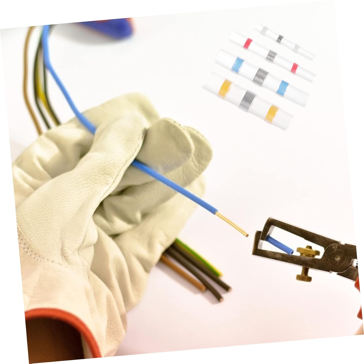 Veemoon 400pcs Wire Connectors Insulated Electrical Butt Splice Terminals for Automotive and Home Use Easy to Install Heat Shrink Design