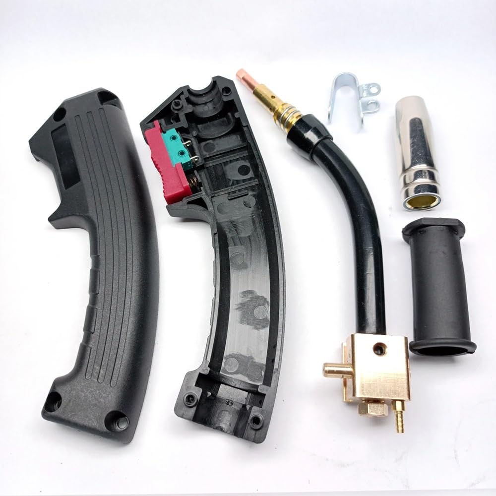 3-metrowy pistolet 14AK MIG MAG wkładka do palnika spawalniczego Stinger głowica spawacza łabędź gęsia szyjka zawór gazowy zintegrowany dysza 15AK M6 25 końcówek (0,6 mm)