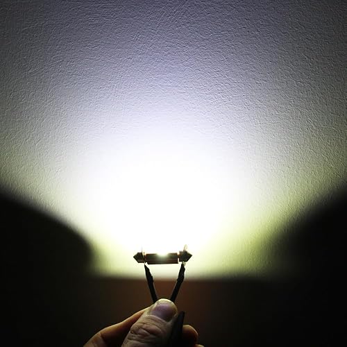 Vista 21 de Alla Lighting Bombillas LED superbrillantes DE3022 DE3021, cúpula roja, mapa, maletero, luces de cortesía, 1.220 in, 7065 3428, lámparas de festón