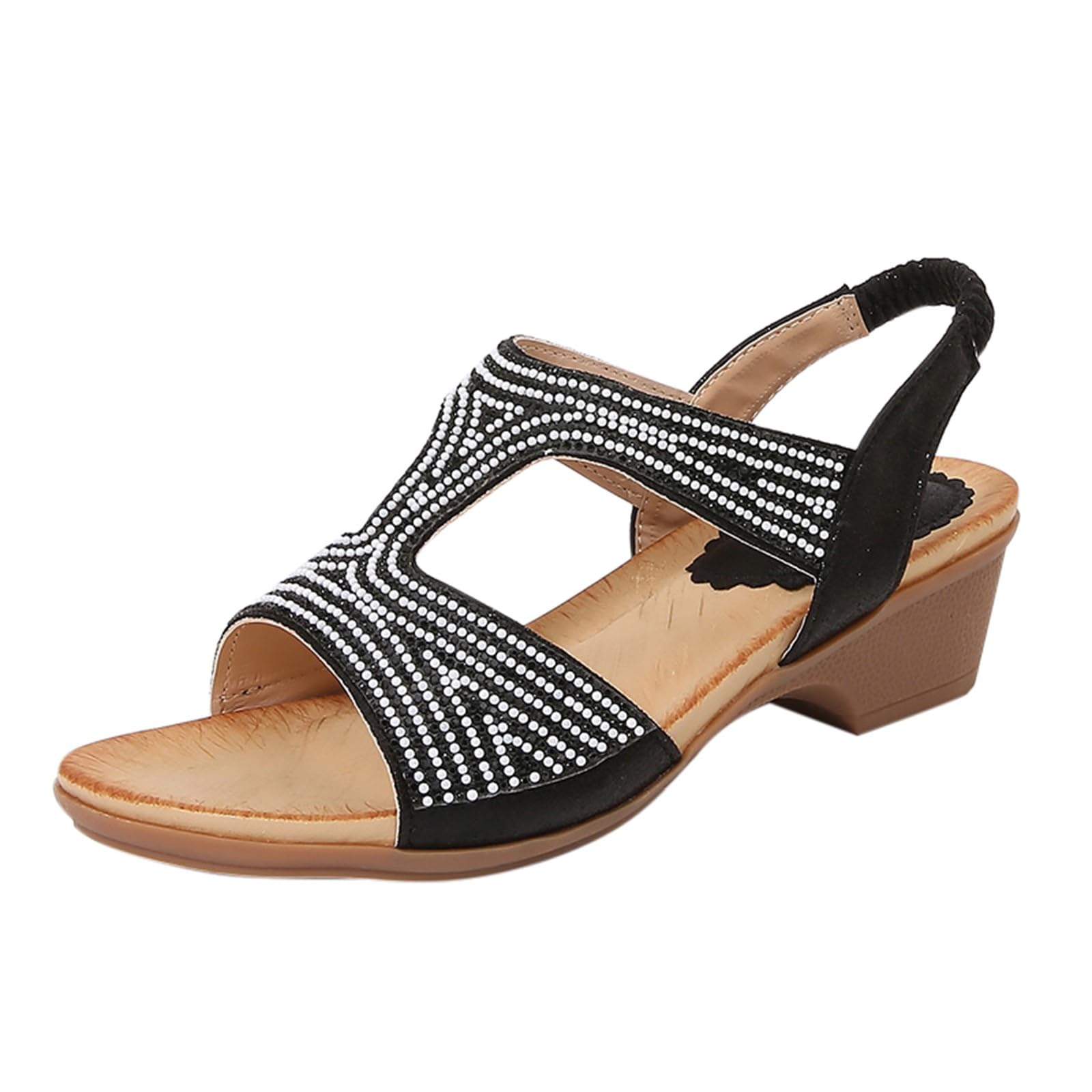Generico Sandales Femme éTé Confortables LéGèRes AntidéRapantes Semelle Souple Respirantes Chaussures Femme éTé Mode Mules OrthopéDiques Pieds Larges Ville Vacances