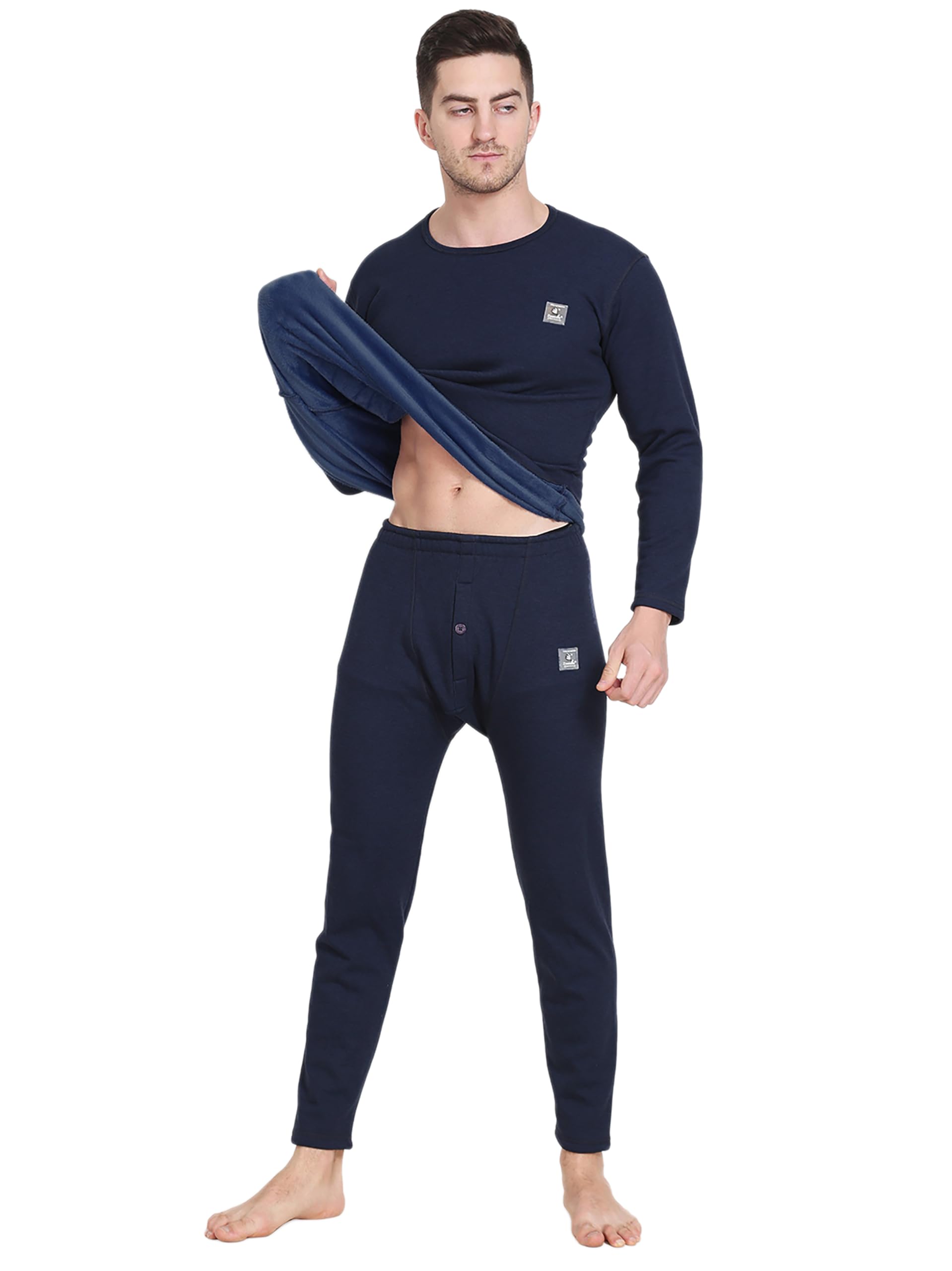 Mens Thermal Signature Set (Upper + Lower) |Cotton Rich | Fit to Comfort | Extra Warme in Side Layer | Authentic Product | for Chilled Weather Thermal |-image-2
