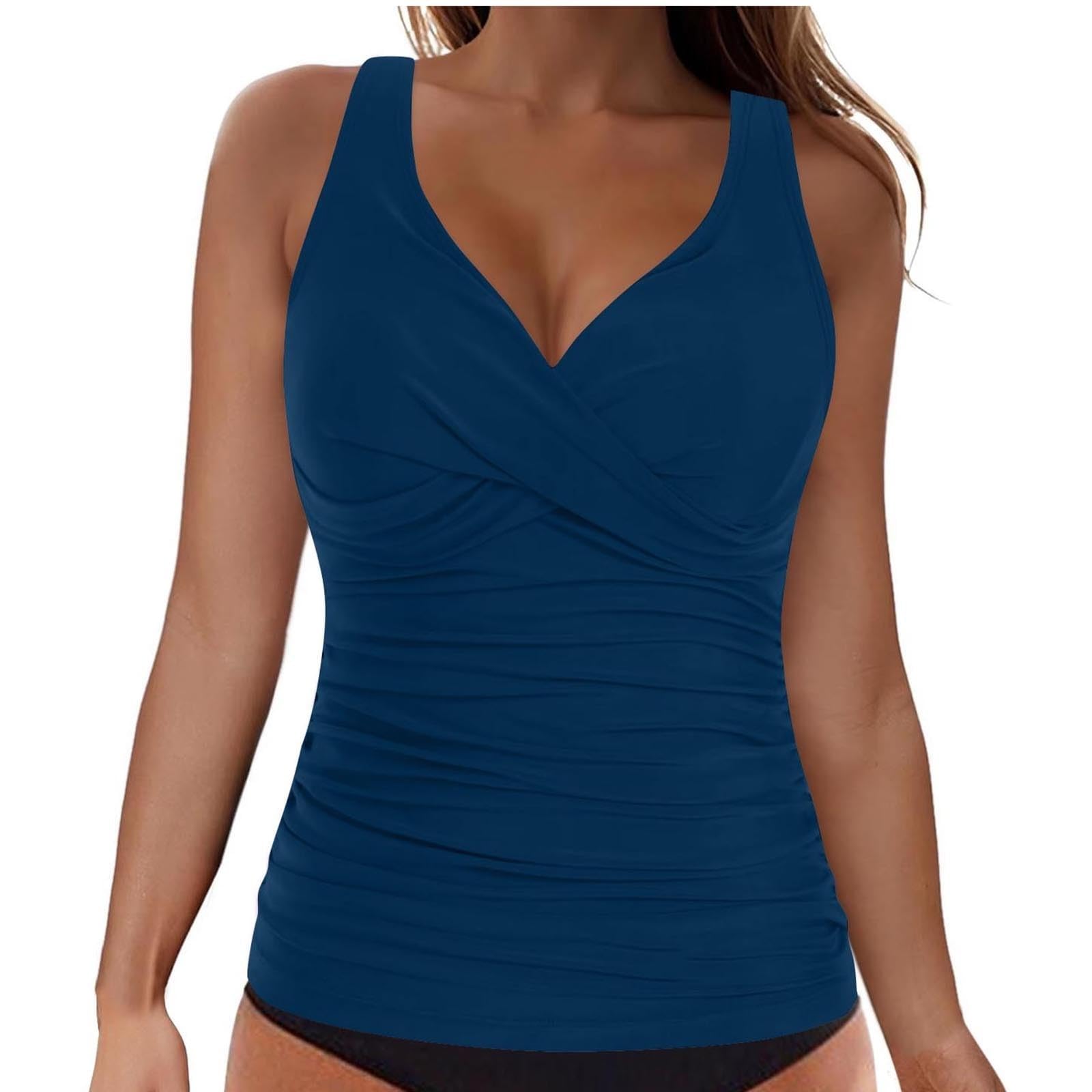Genérico BañAdor Sin Tirantes Mujer Partes De Arriba Bikini Tops de Tankini para Traje baño Parte Superior Inferior Push up con Relleno Deportivo