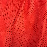 4 mm Square Laser Cut on Stretch Techno Polyester Spandex Fabric (Coral)