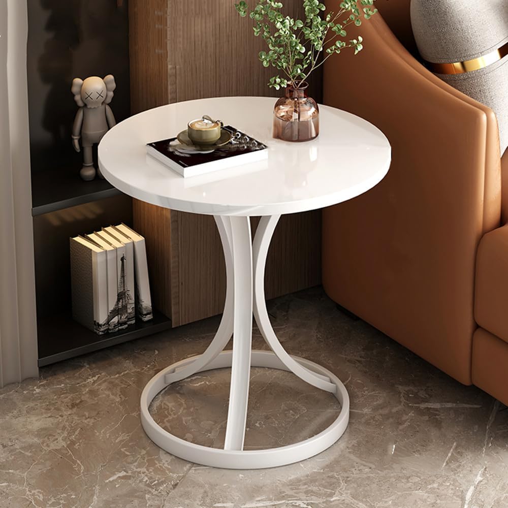 サイドテーブル 丸 コーヒーテーブル 大理石 ゴールド脚 ソフ